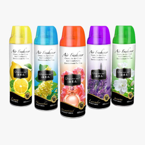 Qing Xun Mu 480ml aerosol spray air freshener/car perfume 5 scents