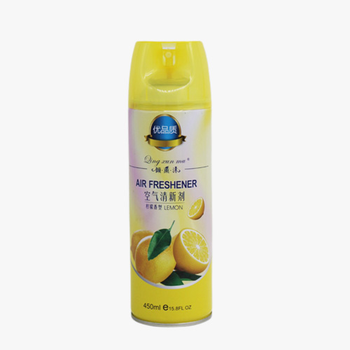Qingxunmu 450ml air freshener spray lemon scent/MADE IN CHINA